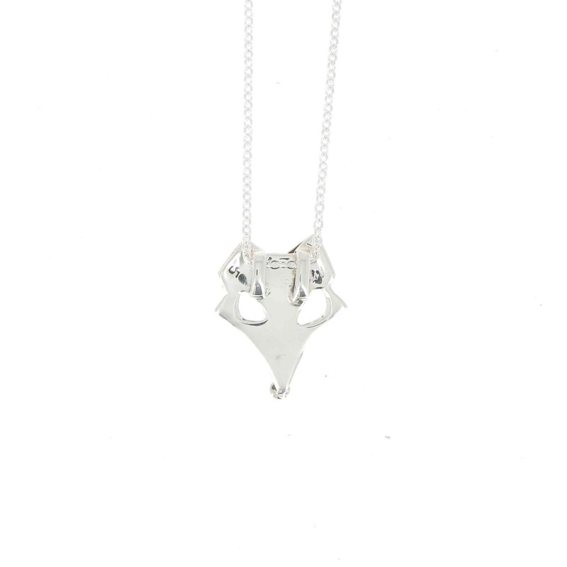 COAI Collier Ajustable Pendentif Renard En Fluorite Pour Femme - Cordon Réglable 38-70cm