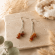Boucles d’oreilles Cornaline naturelle | Au Fol Argent