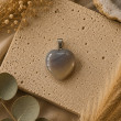 Pendentif cœur Agate Botswana naturelle 20 mm | Pierre d’apaisement