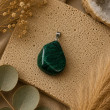 Pendentif Malachite naturelle 20 à 30 mm | Pierre roulée