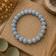 Bracelet Angélite naturelle 8 mm | Pierre du Pérou