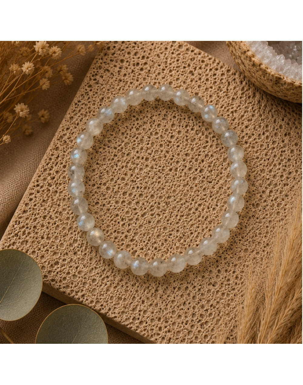 Bracelet Labradorite naturelle 6 mm | Pierre de Madagascar