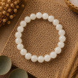 Bracelet Jade Blanc naturel 8 mm | Pierre de sérénité