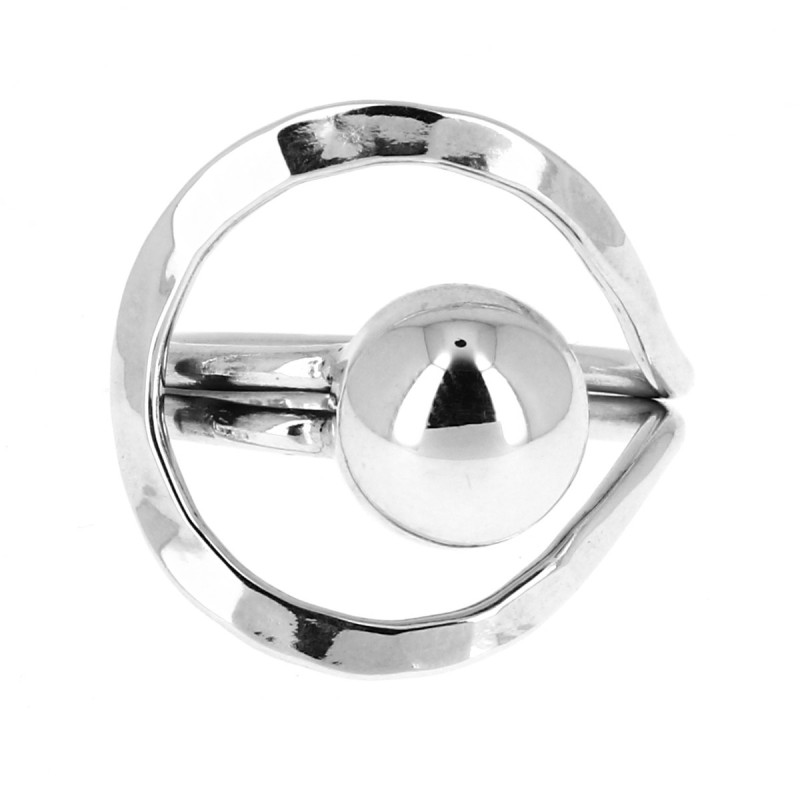 Bague Boule En Argent Sterling - Taille 56 - Occasion En Excellent état