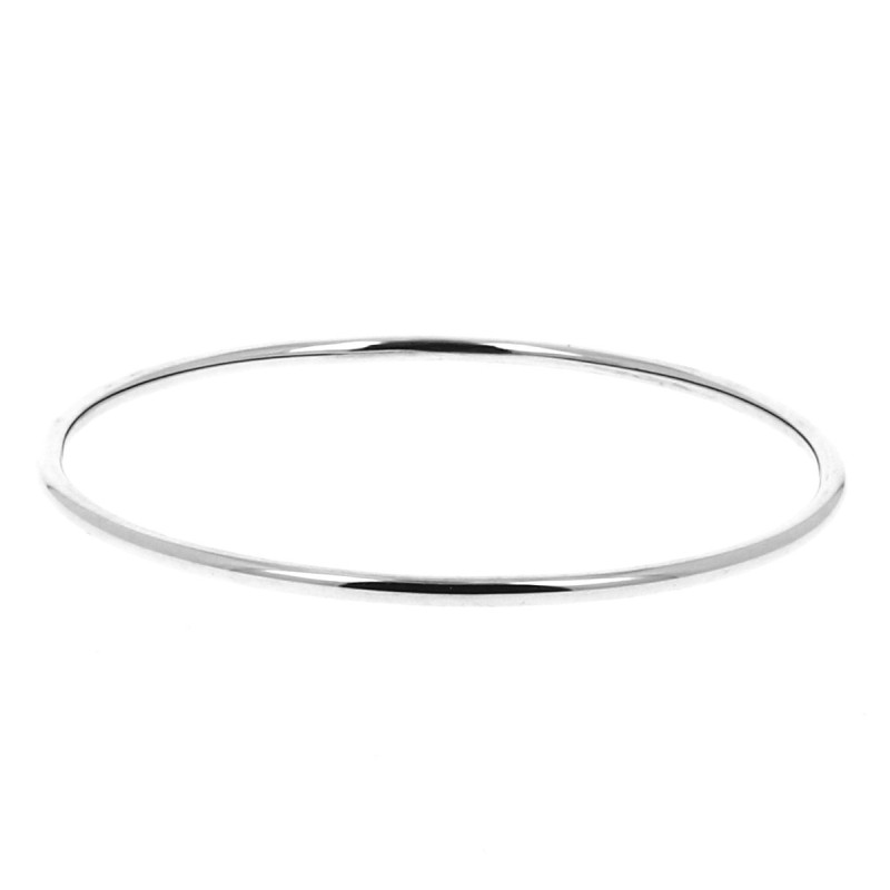 Jonc en argent  fin et rond grande ouverture