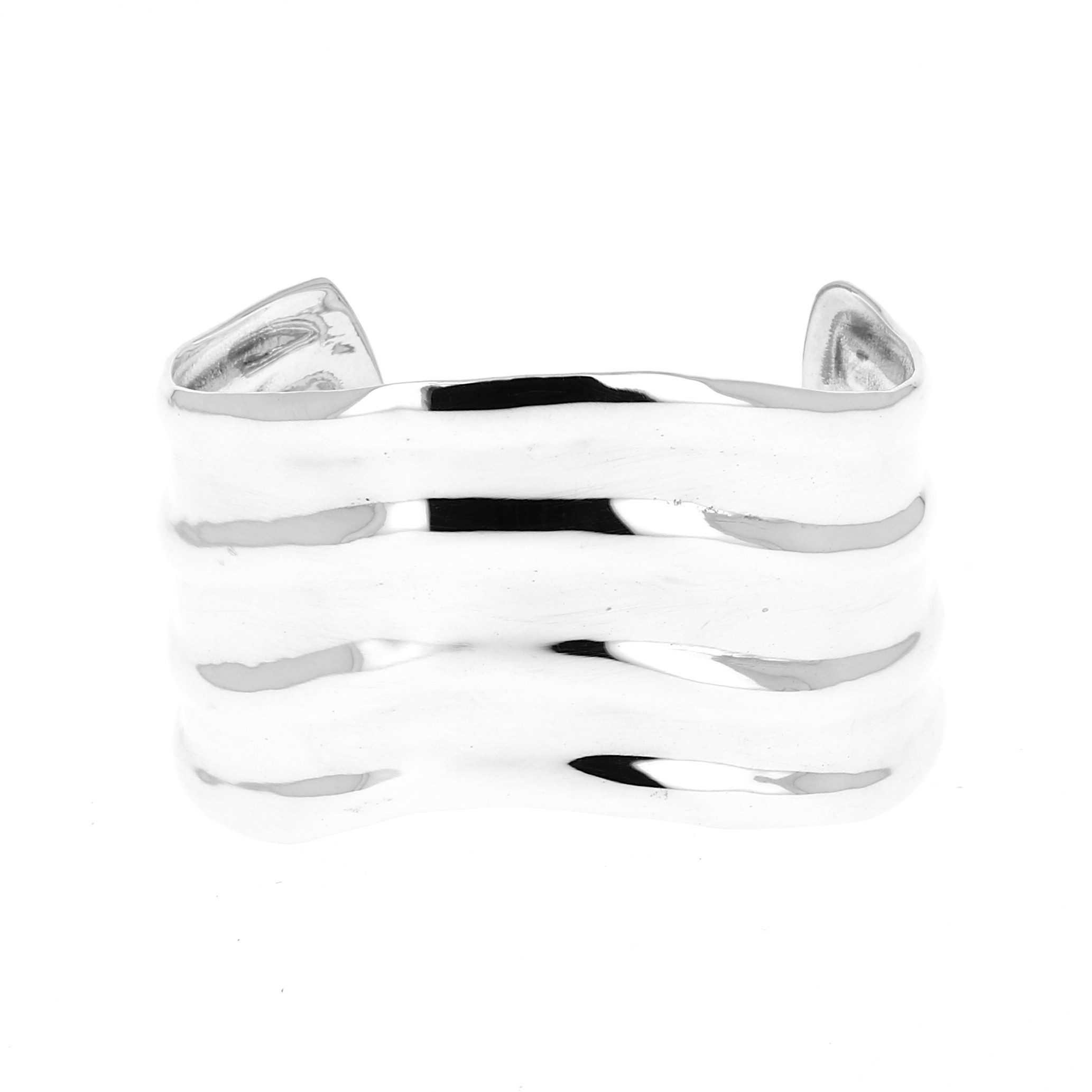 Bracelet Argent Sterling Vagues – Occasion – Usure Du Temps Visible