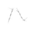 Boucles d'oreilles en argent deux tiges entortillées