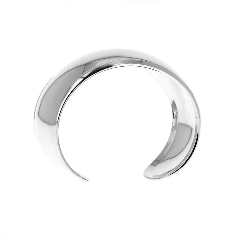 Bracelet Manchette Ouvragé Argenté - Bijou Fantaisie Occasion Parfait état