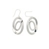 Boucles d'oreilles argent deux ovales