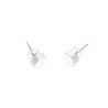 Boucles d'oreilles en argent lisse rondes