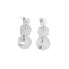 Boucles d'oreilles argent trois médailles accrochées