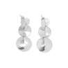 Boucles d'oreilles argent trois médailles accrochées