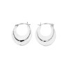 Boucles d'oreilles en argent deux ovales superposées