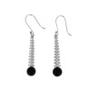 Boucles d'oreilles argent et pierre onyx