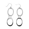 Boucles d'oreilles argent deux ovales