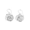 Boucles d'oreilles en argent cercles en 3 D