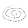 Collier en argent genre sautoir anneaux ovales