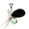 Pendentif argent cristal coloré petit bouquet