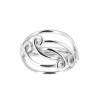 Bague en argent trois tiges qui se croisent