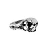 Bague en argent tête de mort un peu noirci