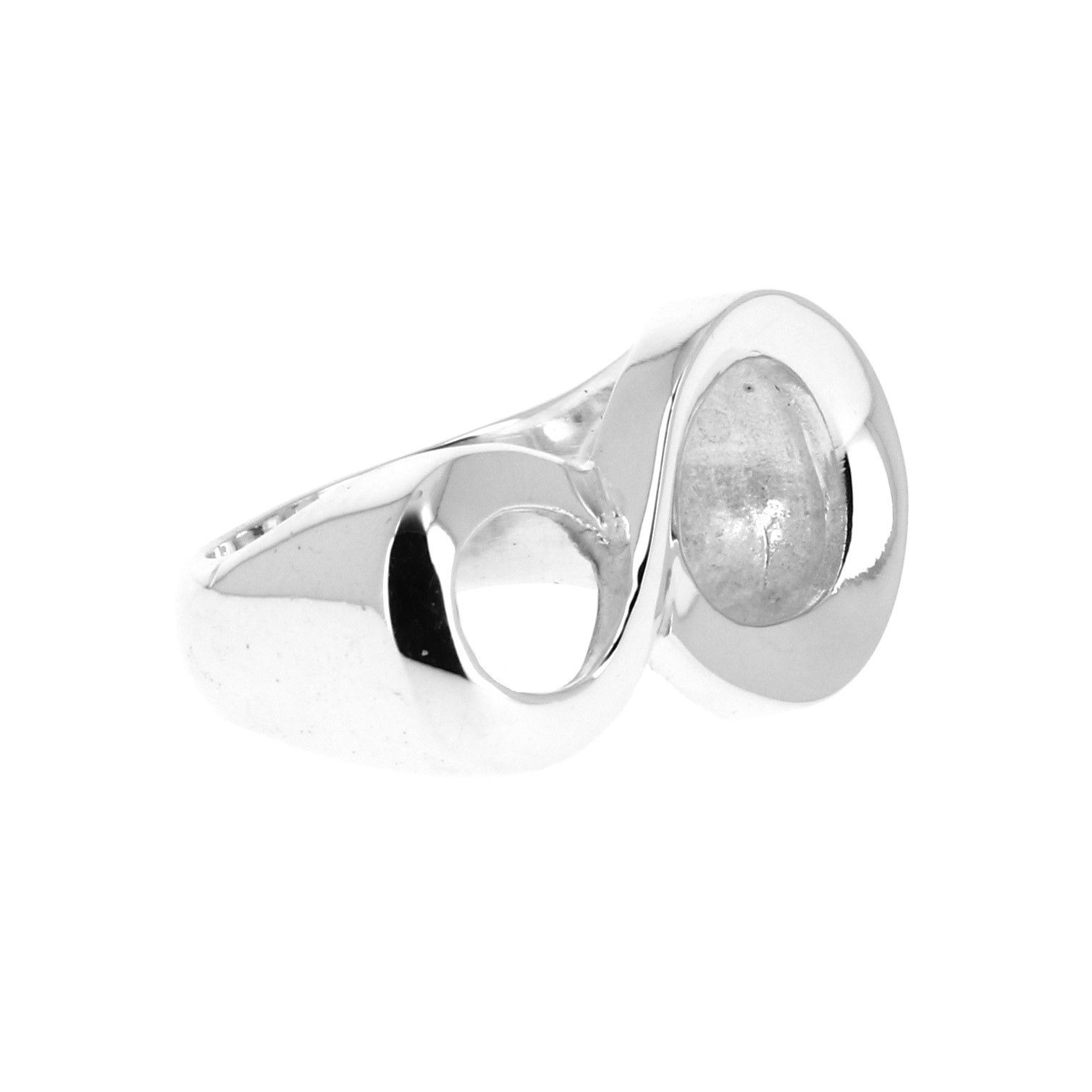 Bague En Argent Massif Fleur Ajourée Filigrane Taille 51 - Occasion - Design Détaillé Vintage