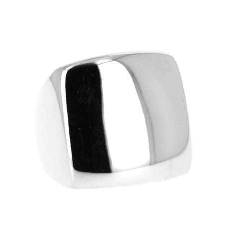 Bague argent grand carré