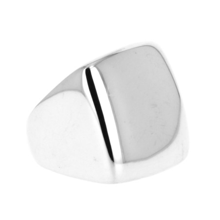 Bague argent grand carré