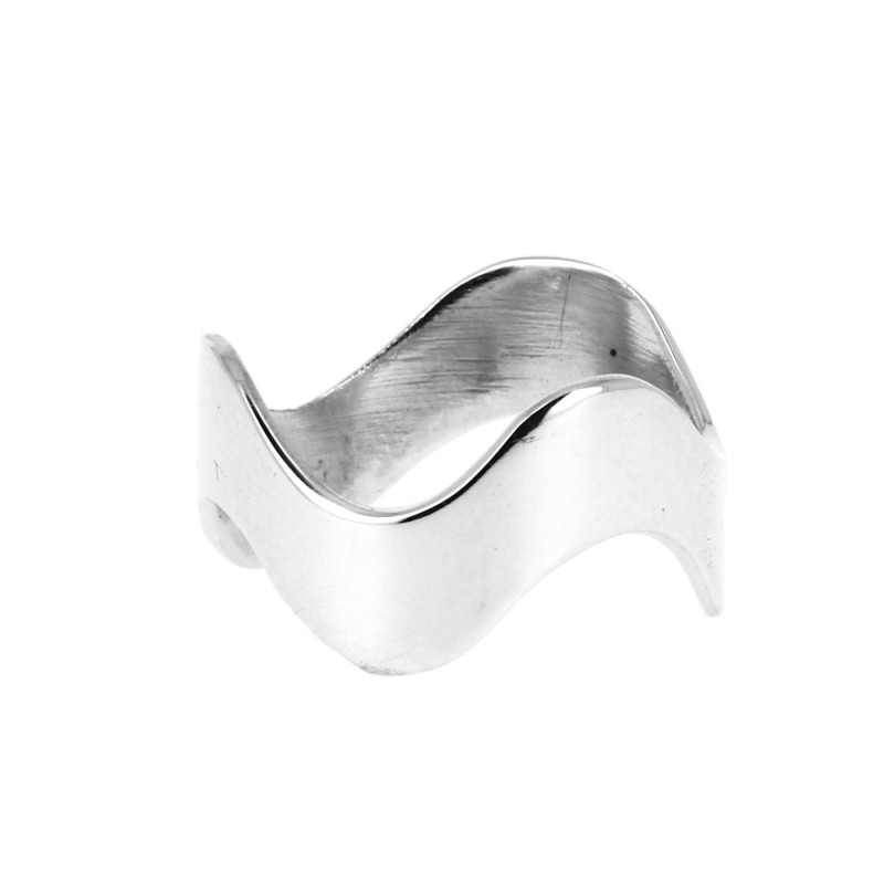 Bague argent forme ondulée simple et légère