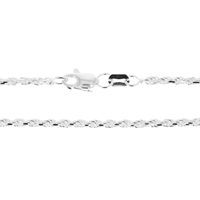 Chaîne maille jaseron ovale limée 3.6 mm en Argent 925 x50cm - Perles & Co