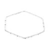 Bracelet jonc en argent de forme hexagonale