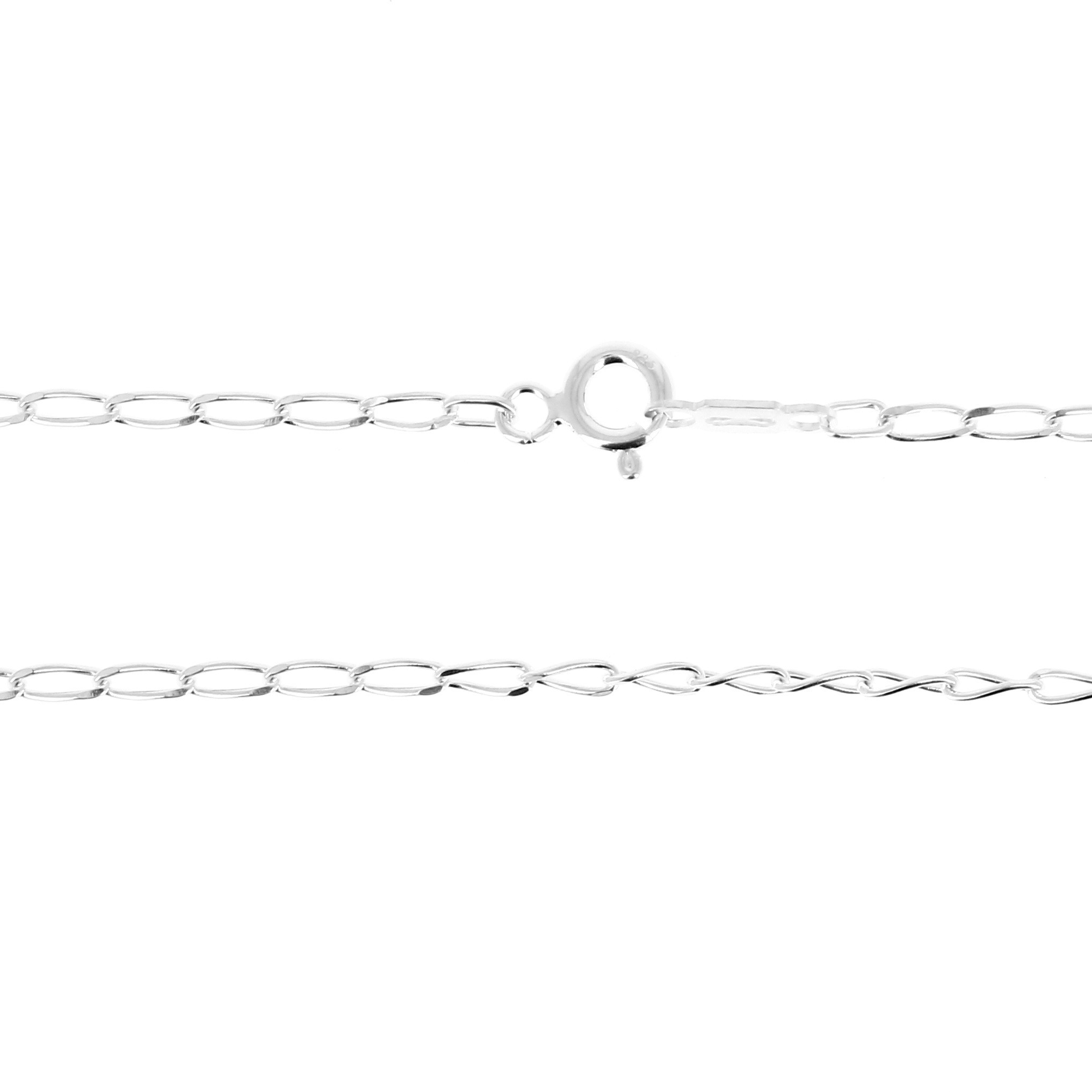 Chaîne En Argent Massif 925 - Mailles Tressées - Longueur 41 à 45 Cm - 21,40 G