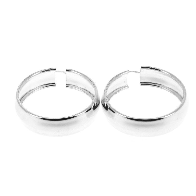 Créoles en argent larges diamètre 3.2 cm Créoles en argent larges diamètre 3.2 cm