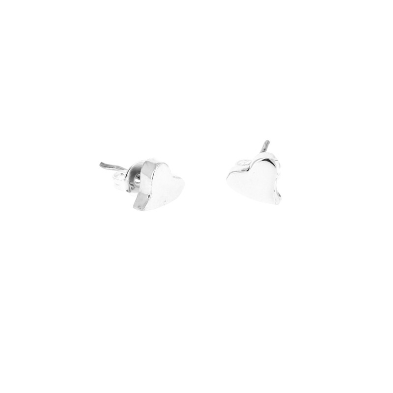 Boucles D'Oreilles Nœud Cœur Argent 925 Or Rose - Clous Hypoallergéniques MICMIF Pour Femme Et Fille
