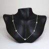 Collier en argent chaîne et boules 65 cm