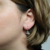 Boucles d'oreilles argent trois demi-sphères