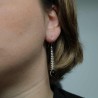 Boucles d'oreilles argent et pierre onyx