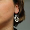 Boucles d'oreilles argent deux ovales