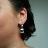 Boucles d'oreilles en argent petite soucoupe