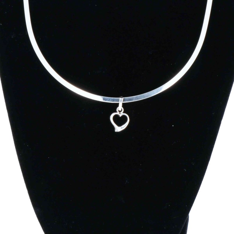 Pendentif Cœur En Argent Massif 925 - Occasion En Bel état