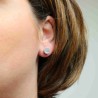 Boucles d'oreilles en argent lisse rondes