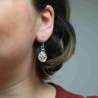 Boucles d'oreilles en argent cercles en 3 D