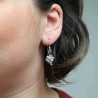 Boucles d'oreilles en argent grappe de petites boules