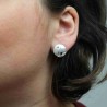 Boucles d'oreilles argent yin yang