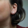 Boucles d'oreilles en argent petite lune
