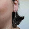 Boucles d'oreilles en argent deux tiges entortillées