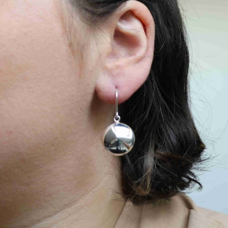 Boucles d'oreilles en argent petit dôme pointu
