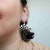 Boucles d'oreilles en argent arbre à oiseaux
