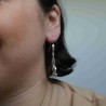 Boucles d'oreilles en argent tige tournée