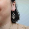 Boucles d'oreilles en argent multiples anneaux
