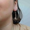 Boucles d'oreilles en argent forme pyramidale fine